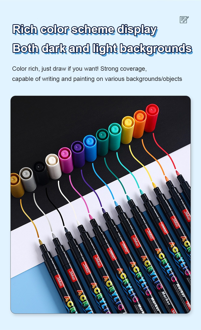 Acrylic Colorful Markers Set