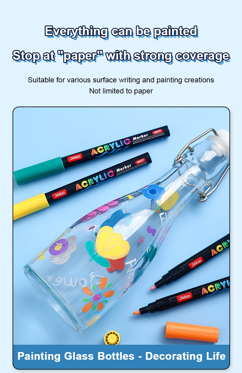 Acrylic Colorful Markers Set