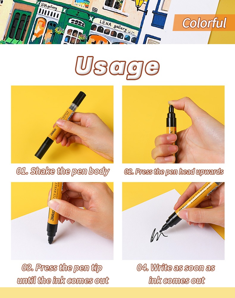 usage-Colorful Markers Set