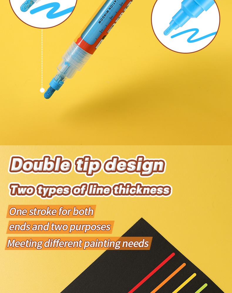 double tip design-Colorful Markers Set