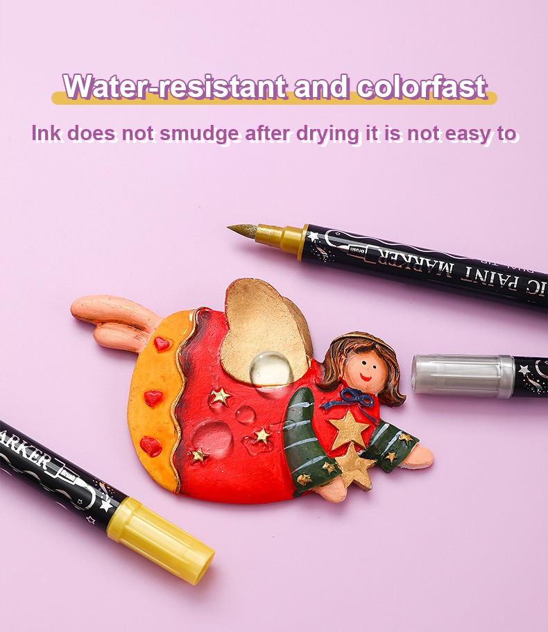 Double-Headed Acrylic Metal Coloring Markers Set