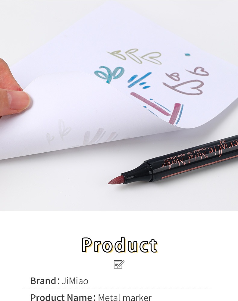 Double-headed Metal Acrylic Marker Pen, 