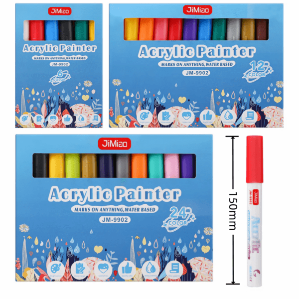 Hand Drawn Ceramic Acrylic Coloring Markers Set