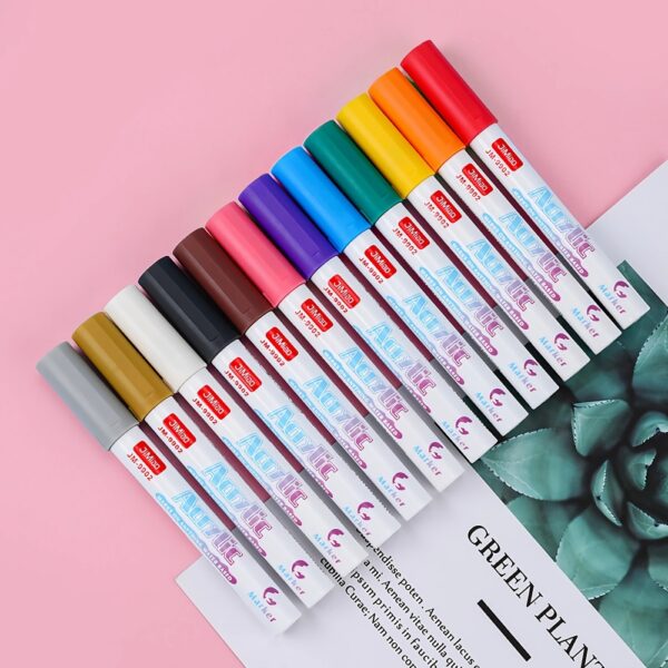 Hand Drawn Ceramic Acrylic Coloring Markers Set