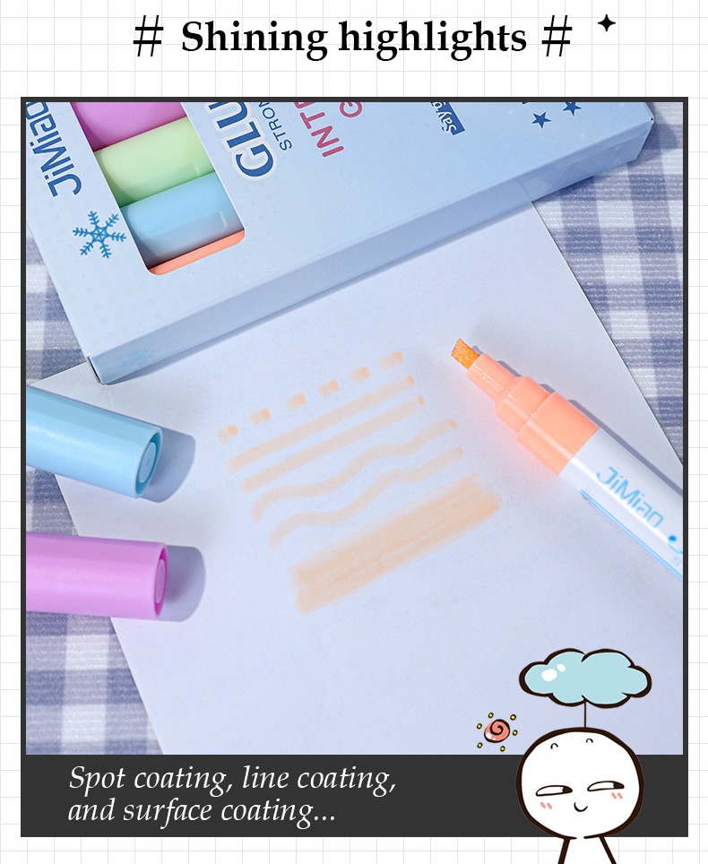 shining highlights-Notebook Document Adhesive Pen 