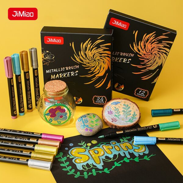 Colorful Markers Set, Soft-Head Coloring Metal Marker Pen