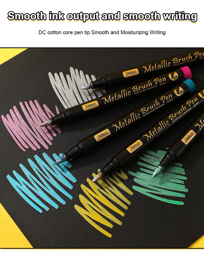 smooth ink output and smooth writing-Soft-Head Coloring Metal Marker Pen