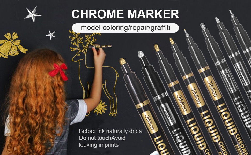 Waterproof Acrylic Metallic Color Markers Set