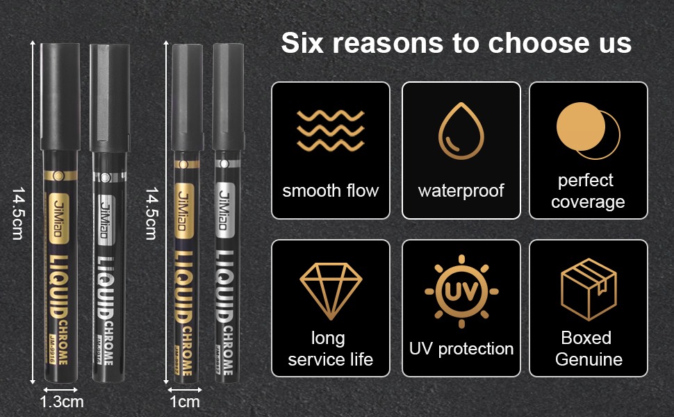 Waterproof Acrylic Metallic Color Markers Set